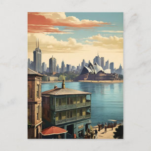 Sydney Vintage-Plakat Postkarte
