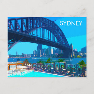 Sydney Vintage Reise Art Postkarte