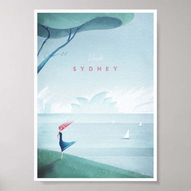 Sydney Vintage Travel Poster (Vorne)
