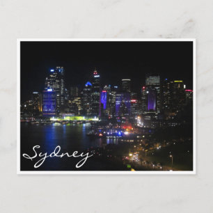 sydney vivid lila postkarte