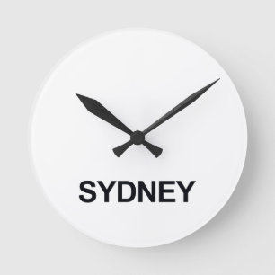 SYDNEY WORLDWIDE TIMEZONE CLOCK SET RUNDE WANDUHR