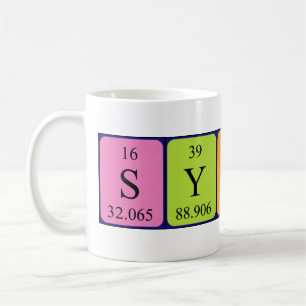 Sydni, tasse de nom de table périodique