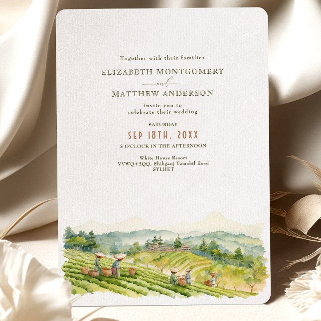 Sylhet Tea Garden Wedding Invitation Card Einladung (Von Creator hochgeladen)