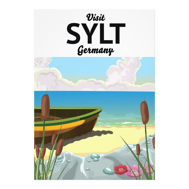 Sylt Germany Reiseplakat Fotodruck (Vorne)