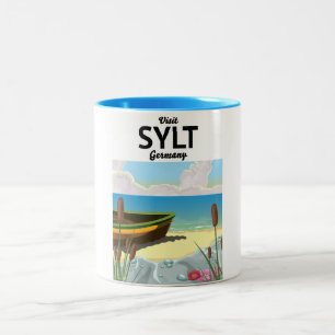 Sylt Germany Reiseplakat Zweifarbige Tasse