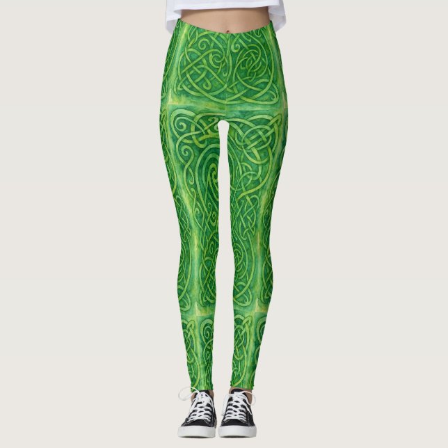 Sylvan Labyrinth - Keltische Grünknochen Leggings (Vorderseite)