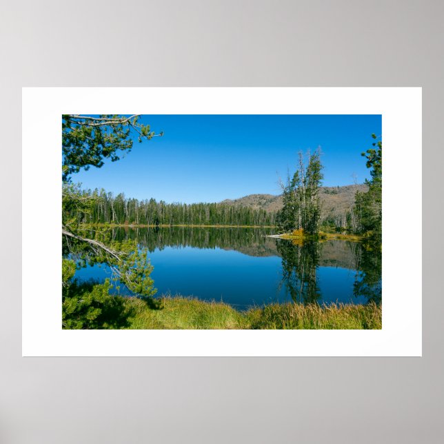 Sylvan Lake Reflection Yellowstone Nationalpark Poster (Vorne)