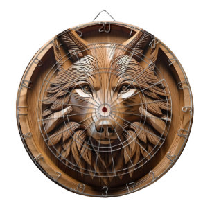 Sylvan Sentinel: Der Majestic Wood Wolf druckt Dartscheibe