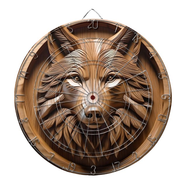 Sylvan Sentinel: Der Majestic Wood Wolf druckt Dartscheibe (vorne)