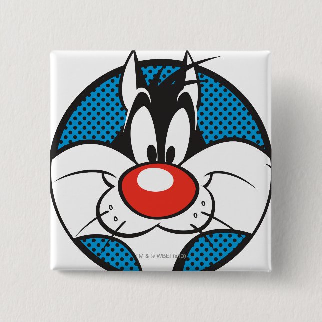 SYLVESTER™ gepunktetes Symbol Button (Vorderseite)
