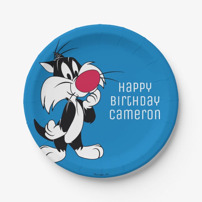 Sylvester Jr. | Klassische Pose Pappteller (Vorderseite)