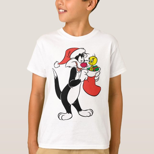 SYLVESTER™ Katze mit Strumpf T-Shirt (Vorderseite)