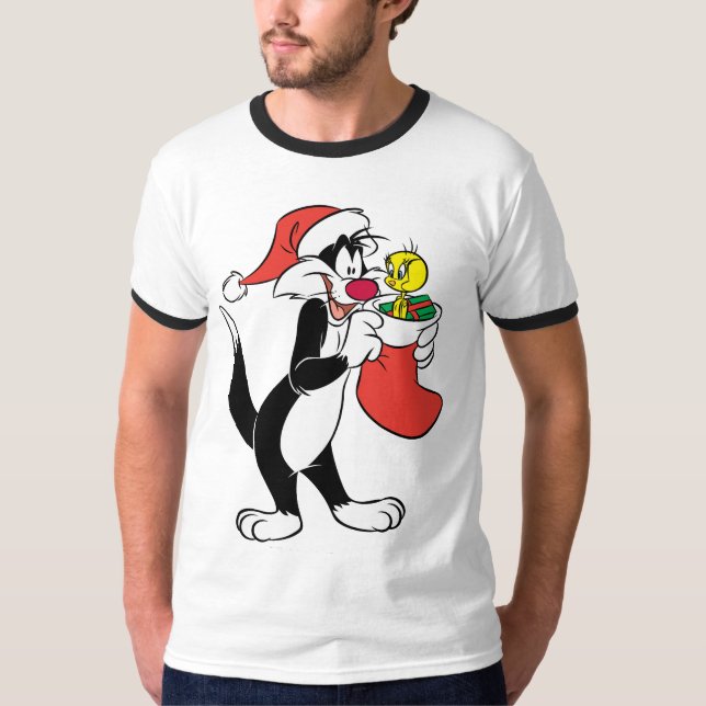SYLVESTER™ Katze mit Strumpf T-Shirt (Vorderseite)