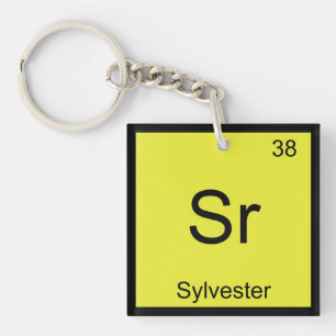 Sylvester Name Chemie Element Periodensystem Schlüsselanhänger