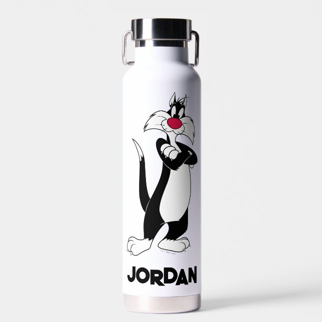 SYLVESTER™ Red Nose | Name hinzufügen Trinkflasche (Vorne)