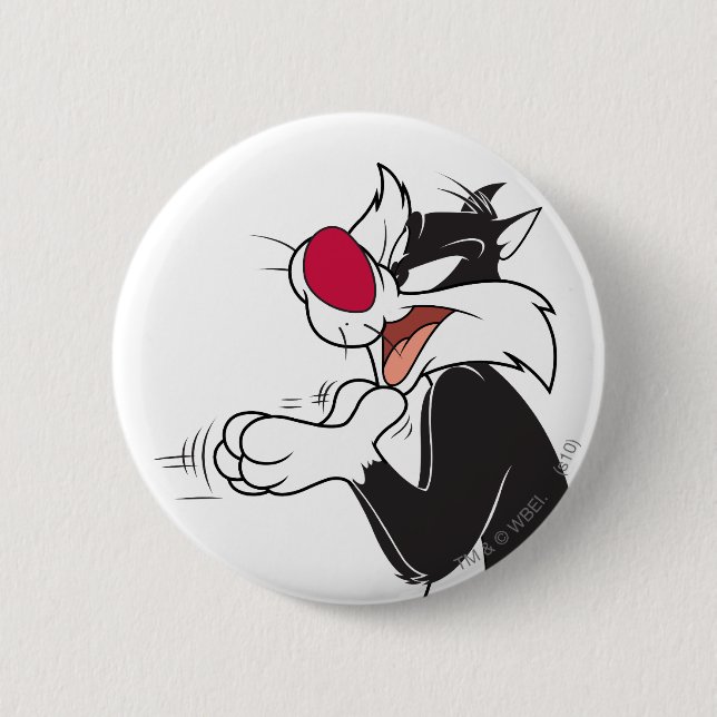 SYLVESTER™ Reibende Pfoten Button (Vorderseite)