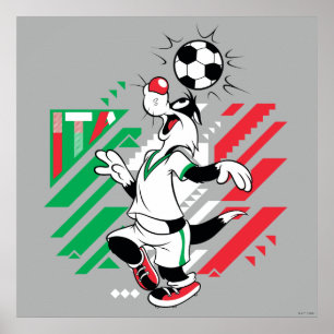 SYLVESTER™ Team Italien Fußball-Grafik Poster
