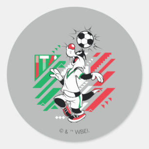 SYLVESTER™ Team Italien Fußball-Grafik Runder Aufkleber