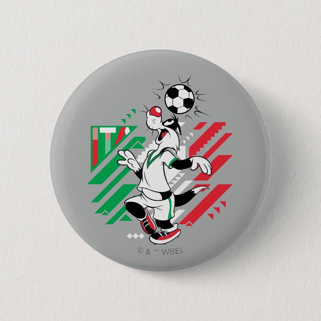 SYLVESTER™ Team Italy Soccer Graphic Button (Vorderseite)