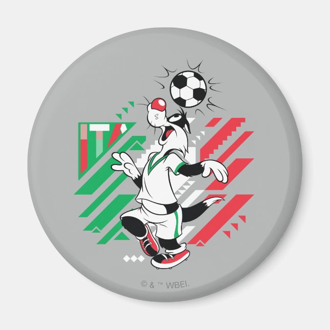 SYLVESTER™ Team Italy Soccer Graphic Magnet (Vorne)