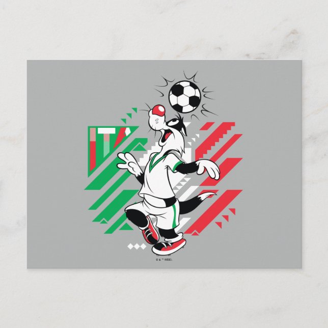 SYLVESTER™ Team Italy Soccer Graphic Postkarte (Vorderseite)