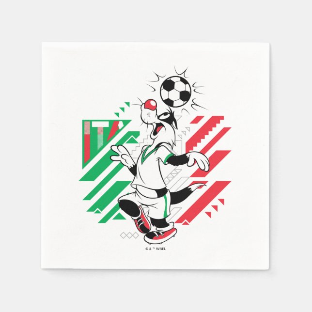 SYLVESTER™ Team Italy Soccer Graphic Serviette (Vorderseite)