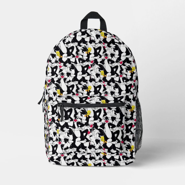 SYLVESTER™ & TWEETY™ Pattern Bedruckter Rucksack (Vorderseite)
