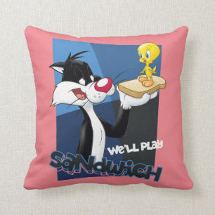 SYLVESTER™ & TWEETY™ "Wir machen Sandwich" Kissen