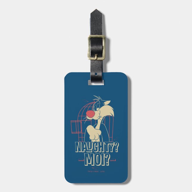 SYLVESTER™- Unartig? Moi? Gepäckanhänger (Vorderseite vertikal)