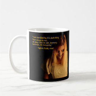 Sylvia Plath zitiert Dunkelheit Kaffeetasse