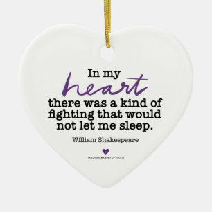 SylviasStory Heart Shakespeare Ornement
