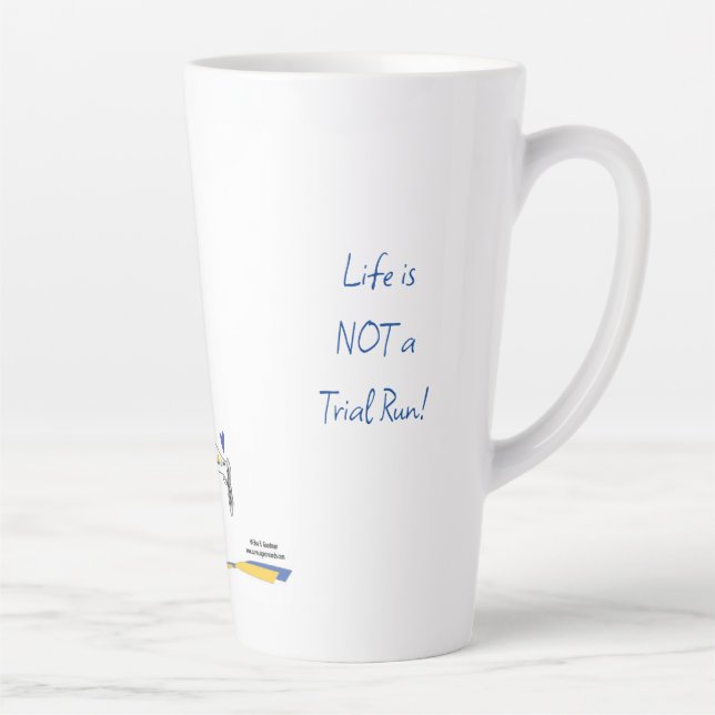 'Sylvie' Life ist keine Testlaufzeit Latte Tasse (Rechts)