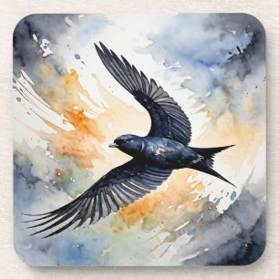 Symbiotic Sky Dancer: Graceful Swift BIrd Getränkeuntersetzer