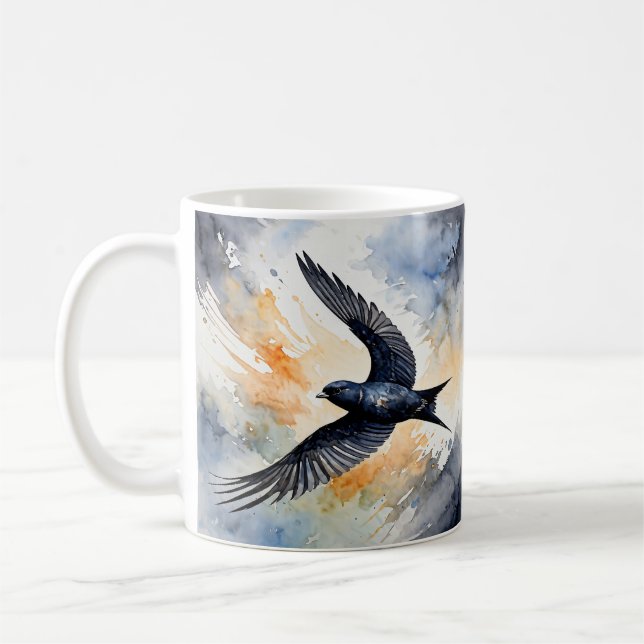 Symbiotic Sky Dancer: Graceful Swift BIrd Kaffeetasse (Links)