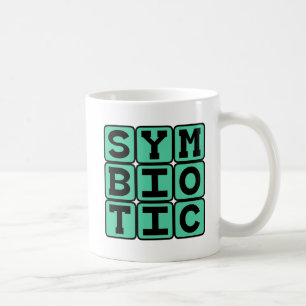 Symbiotische, voneinander abhängige Beziehung Kaffeetasse