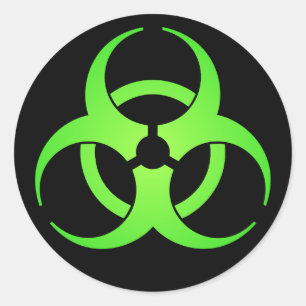 Symbol-Aufkleber der grünen Biogefährdung Runder Aufkleber