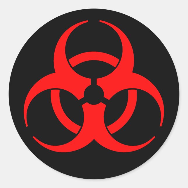 Symbol-Aufkleber der Roten Biogefährdung Runder Aufkleber (Vorderseite)