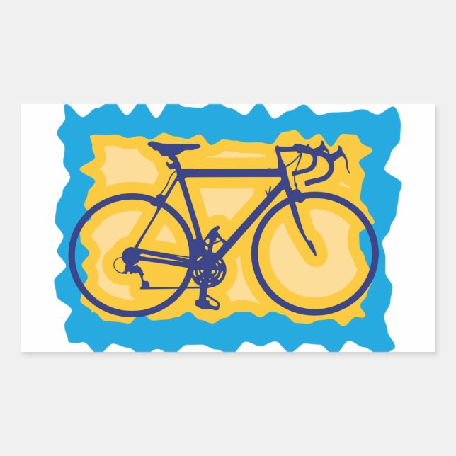 Symbol-Aufkleber für Bike Rechteckiger Aufkleber (Vorderseite)