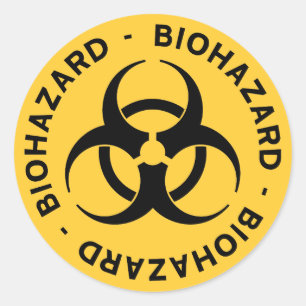 Symbol-Aufkleber für die gelbe Biogefährdung Runder Aufkleber