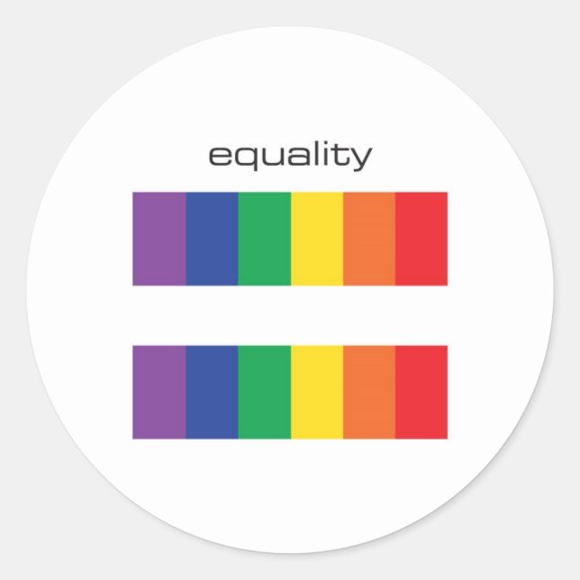 Symbol-Aufkleber für die Rainbow-Flagge Runder Aufkleber (Vorderseite)