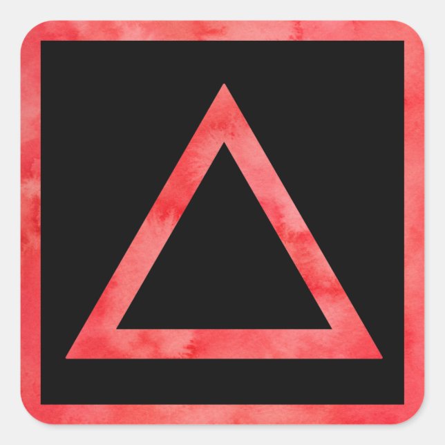 Symbol-Aufkleber für Feuerelemente Quadratischer Aufkleber (Vorderseite)