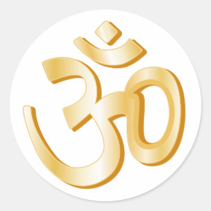 Symbol-Aufkleber für Hinduismus Runder Aufkleber
