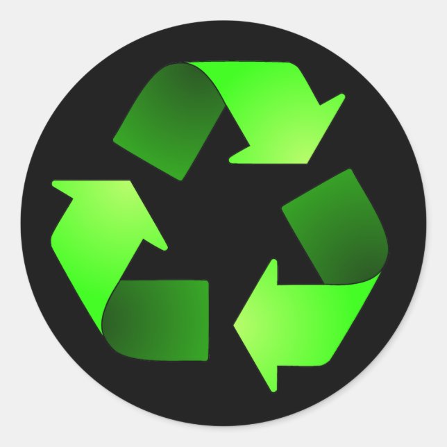 Symbol-Aufkleber gerecycelt Runder Aufkleber (Vorderseite)