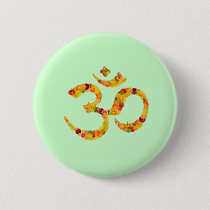 Symbol aum or ohm. Add your own text ! Button