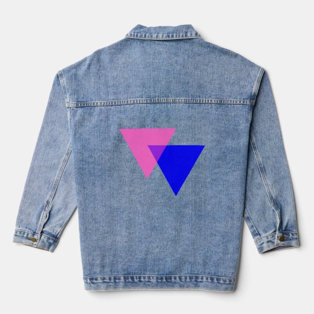 Symbol Bisexualität Jeansjacke (Rückseite)