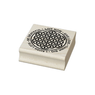 Symbol Blume des Lebens - Lebensregeln 1 Gummistempel
