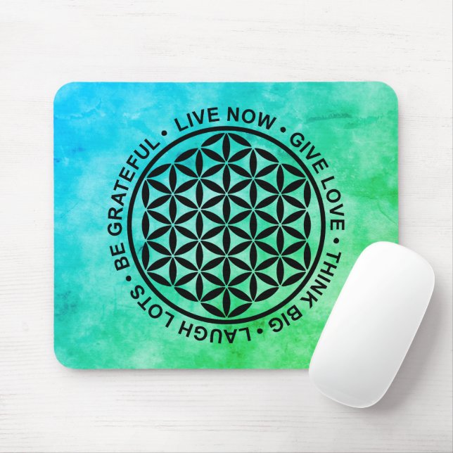 Symbol Blume des Lebens - Lebensregeln 1 Mousepad (Mit Mouse)