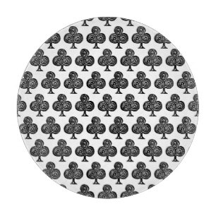 Symbol-Club der Karte Schwarz Form Linschnitt Schneidebrett