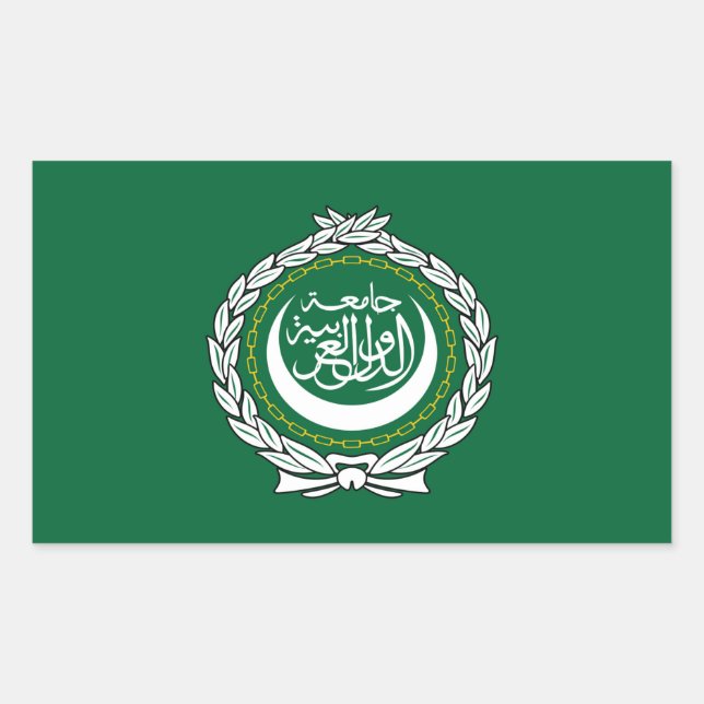 Symbol der Arabischen Liga für islamischen Muskel Rechteckiger Aufkleber (Vorderseite)