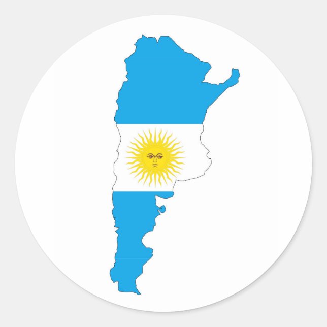 Symbol der argentinischen Landesflagge Runder Aufkleber (Vorderseite)
